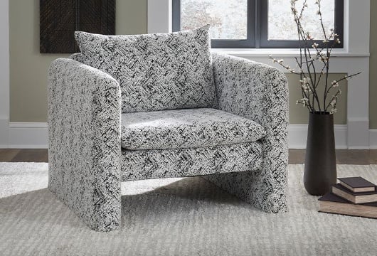 Picture of Kenbell Black/White Accent Chair