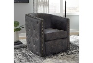 Picture of Brentlow Distressed Black Swivel Chair