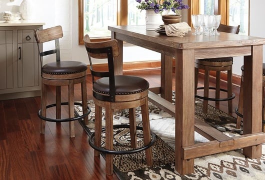 Picture of Pinnadel Light Brown UPH Swivel Barstool (1/CN)
