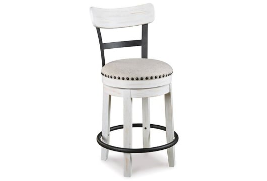 Picture of Valebeck White UPH Swivel Barstool (1/CN)