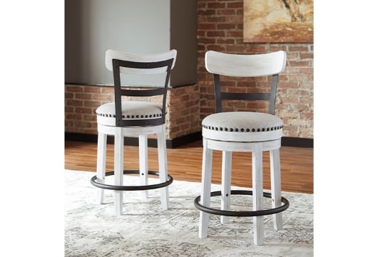 Picture of Valebeck White UPH Swivel Barstool (1/CN)