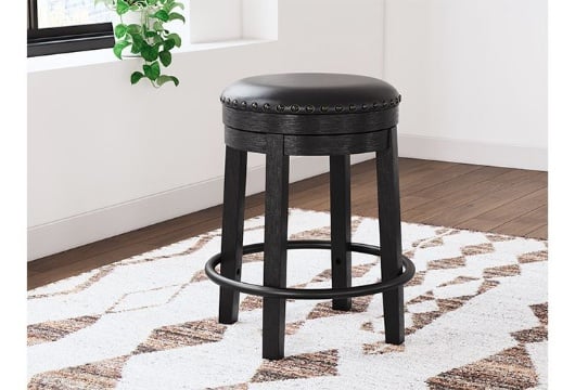 Picture of Valebeck Black UPH Swivel Stool (1/CN)
