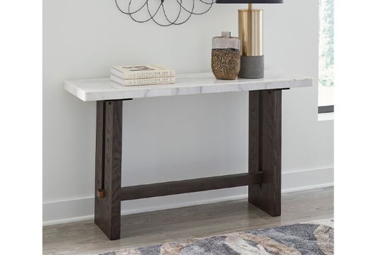 Picture of Burkhaus White/Dark Brown Sofa Table