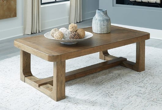 Picture of Cabalynn Light Brown Rectangular Cocktail Table