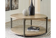 Picture of Dyonton Light Grayish Brown Round Cocktail Table