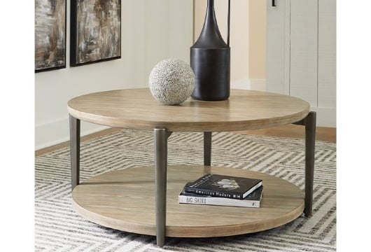 Picture of Dyonton Light Grayish Brown Round Cocktail Table