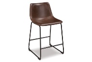 Picture of Centiar Brown Upholstered Barstool (2/CN)