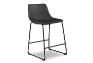 Picture of Centiar Black Upholstered Barstool (2/CN)