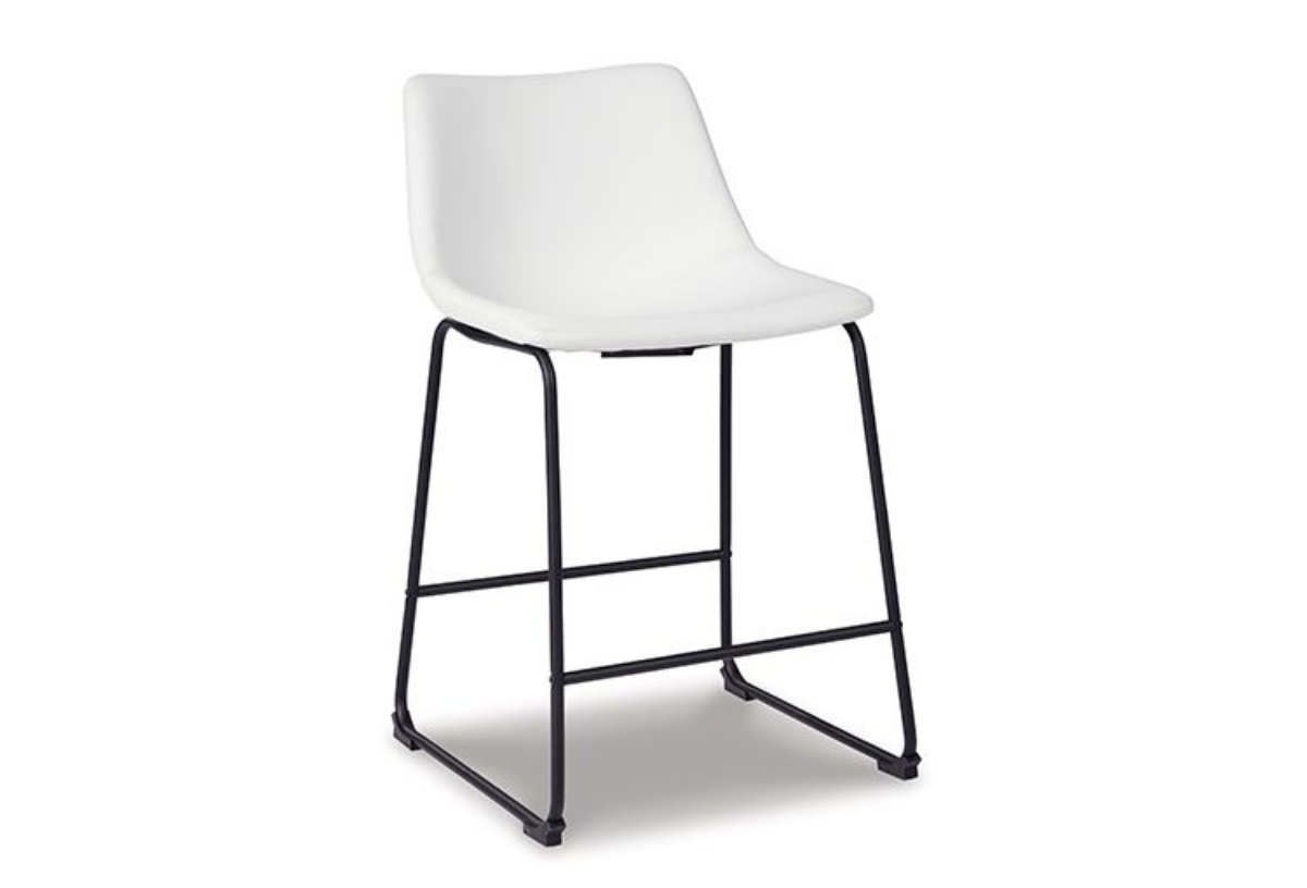 Picture of Centiar White Upholstered Barstool (2/CN)