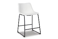 Picture of Centiar White Upholstered Barstool (2/CN)