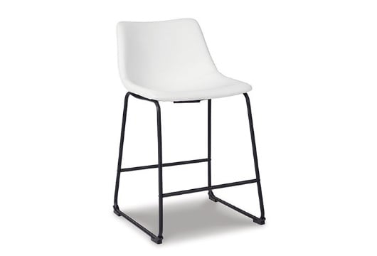 Picture of Centiar White Upholstered Barstool (2/CN)