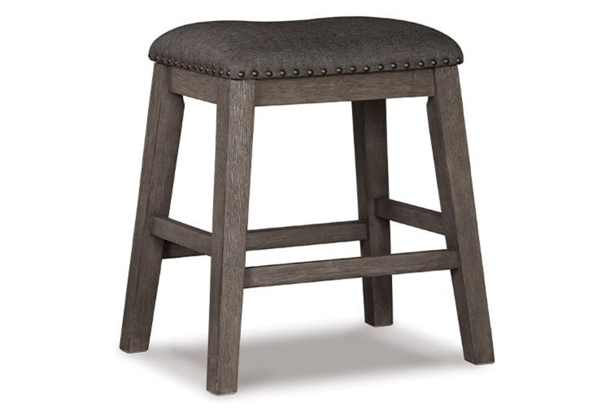 Picture of Caitbrook Gray Upholstered Stool (2/CN)