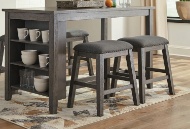 Picture of Caitbrook Gray Upholstered Stool (2/CN)