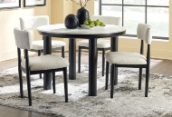Picture of Xandrum White/Black Dining UPH Side Chair (2/CN)