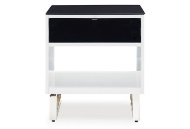 Picture of Gardoni White/Black Rectangular End Table