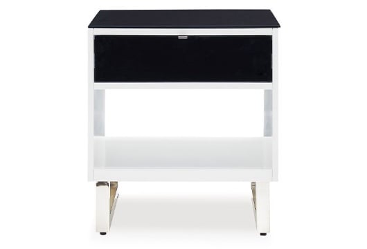 Picture of Gardoni White/Black Rectangular End Table