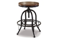 Picture of Valebeck Brown/Black Swivel Barstool (2/CN)