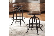 Picture of Valebeck Brown/Black Swivel Barstool (2/CN)