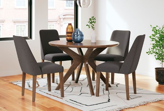 Picture of Lyncott Charcoal/Brown Dining UPH Side Chair (2/CN