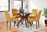 Picture of Lyncott Mustard/Brown Dining UPH Side Chair (2/CN)