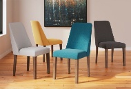 Picture of Lyncott Mustard/Brown Dining UPH Side Chair (2/CN)