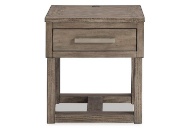 Picture of Loyaska Grayish Brown/White Rectangular End Table