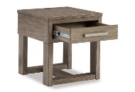 Picture of Loyaska Grayish Brown/White Rectangular End Table