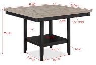 Picture of Tinsley Grey 6 PC Counter Height Dining Room