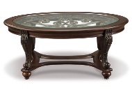 Picture of Norcastle Dark Brown Oval Cocktail Table