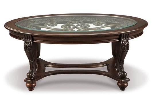 Picture of Norcastle Dark Brown Oval Cocktail Table