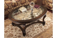 Picture of Norcastle Dark Brown Oval Cocktail Table