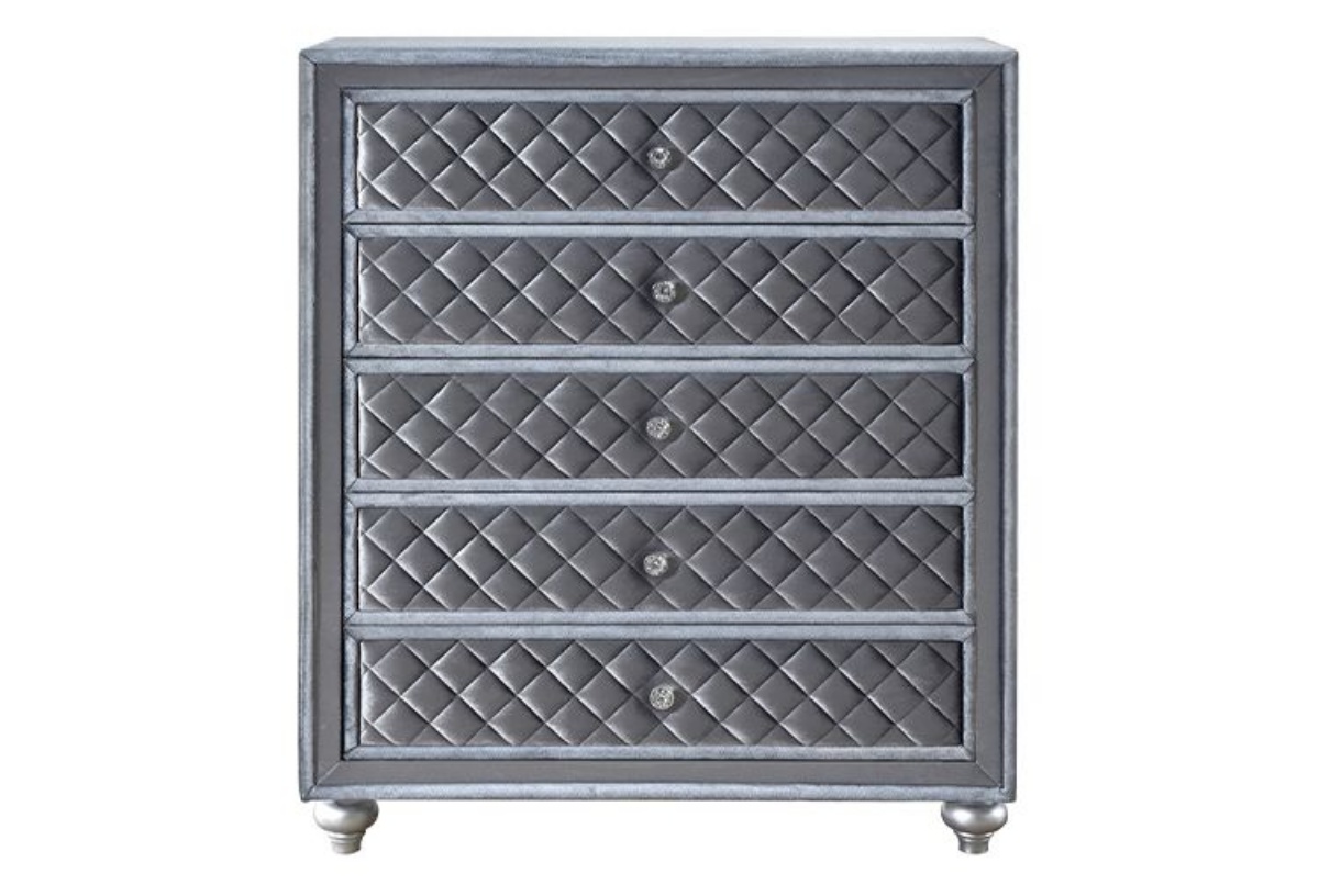 Picture of Cameo Grey Upholstered Chest