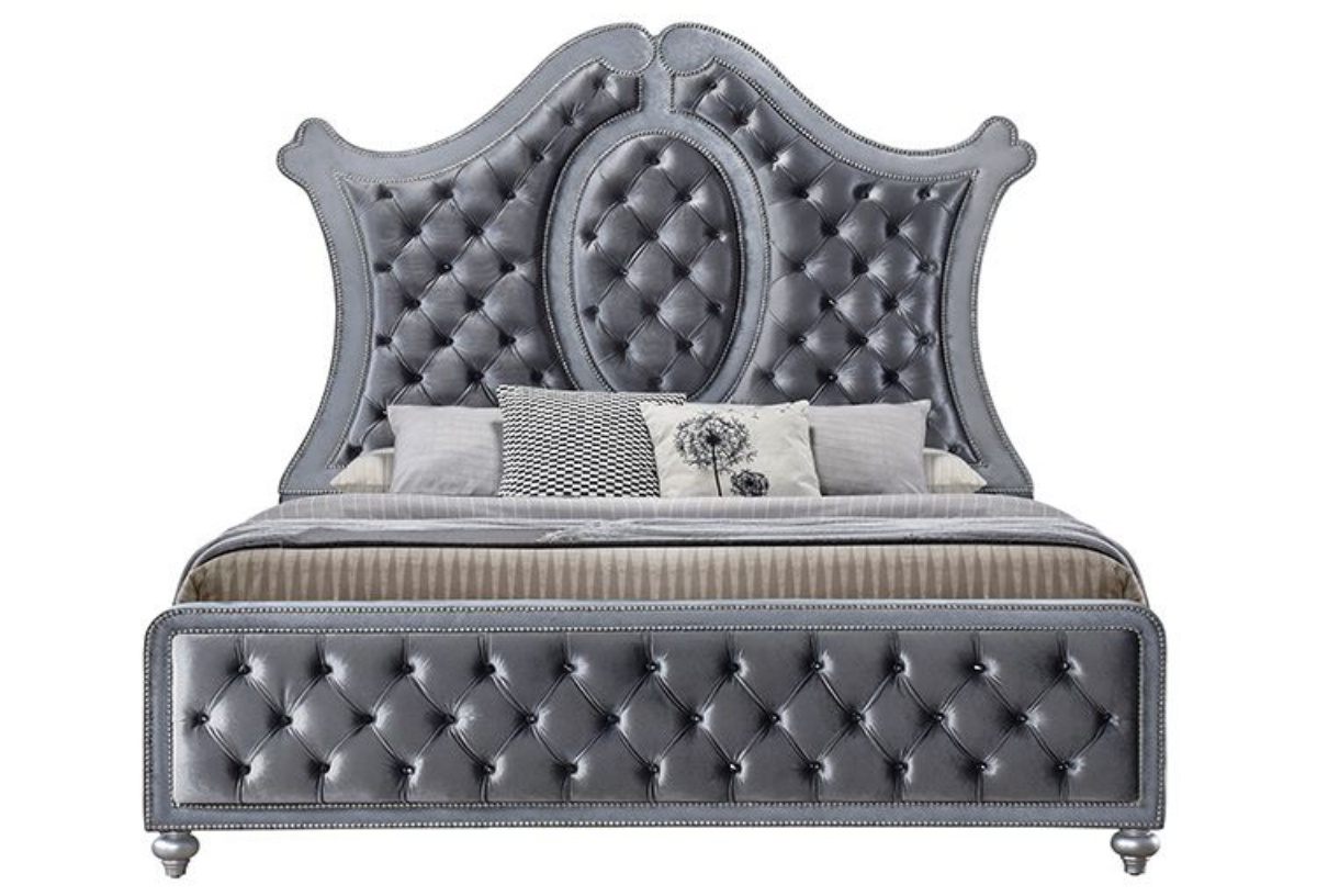 Picture of Cameo Grey Queen Upholstered Bed