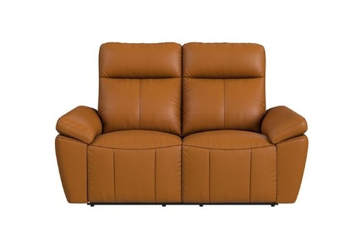 Picture of Sable Tangerine Leather Reclining Loveseat