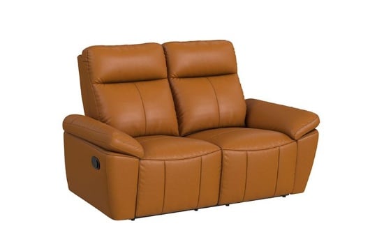 Picture of Sable Tangerine Leather Reclining Loveseat