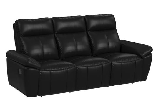 Picture of Sable Black Leather Reclining Sofa