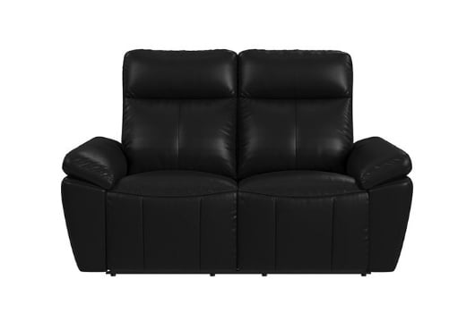 Picture of Sable Black Leather Reclining Loveseat