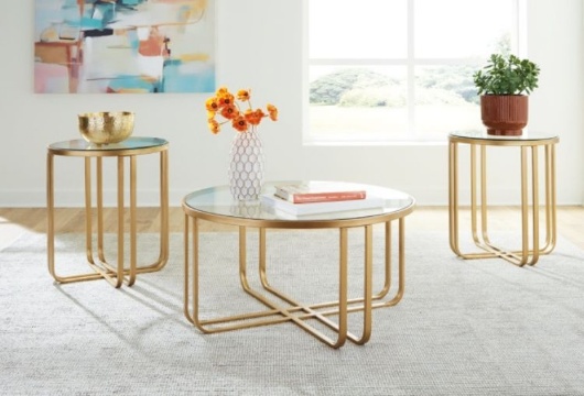 Picture of Milloton Gold 3 PC Table Set