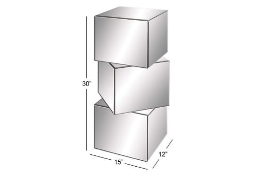 Picture of Stacked Cube Mirror Accent Table