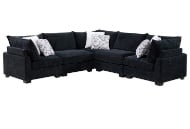 Picture of Aquarius Black Modular 5 PC Sectional