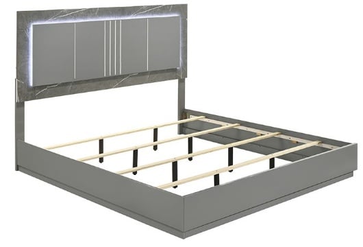 Picture of Elara Grey 3 PC King LED Bed