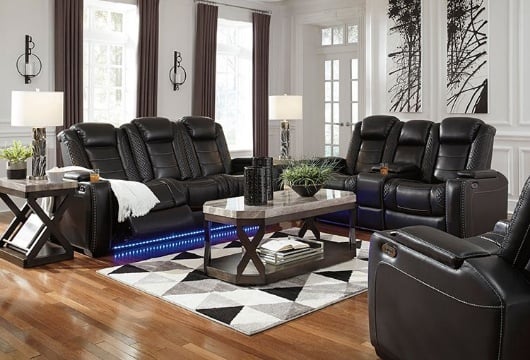 Picture of Optimus Dual Power Reclining Sofa & Console Loveseat 