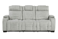 Picture of Ronan Grey Reclining Sofa With Drop Down Table & LED Lights