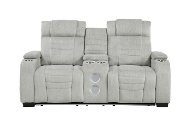 Picture of Ronan Grey Console Loveseat With Bluetooth & LED Lights