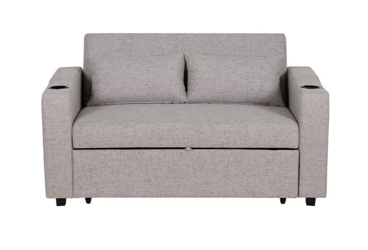 Picture of Loren Grey Convertible Sleeper Loveseat
