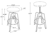 Picture of Toby Chrome Adjustable Barstool