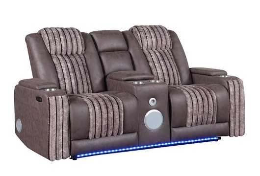 Picture of Pepe Mocha Power Reclining Console Loveseat