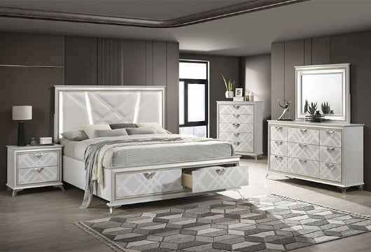 Picture of Athena White 5 PC Queen Bedroom