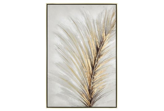 Picture of Gilded Whisper Palm Canvas in Frame