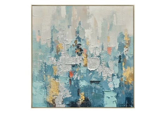 Picture of 50 Shades of Teal Canvas in Frame